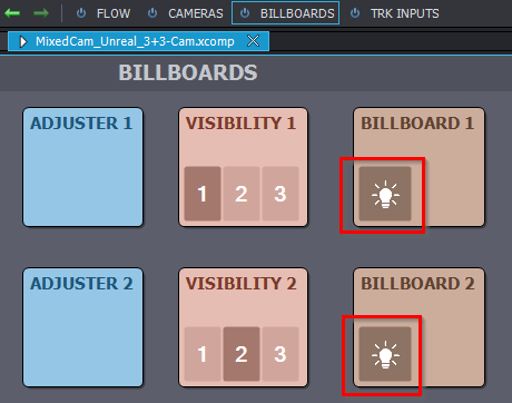 Virtual Camera billboard in UE - Lightbulb symbol