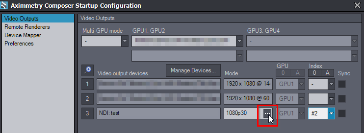 AR objects set by UE to be output from the NDI (ALPHA)