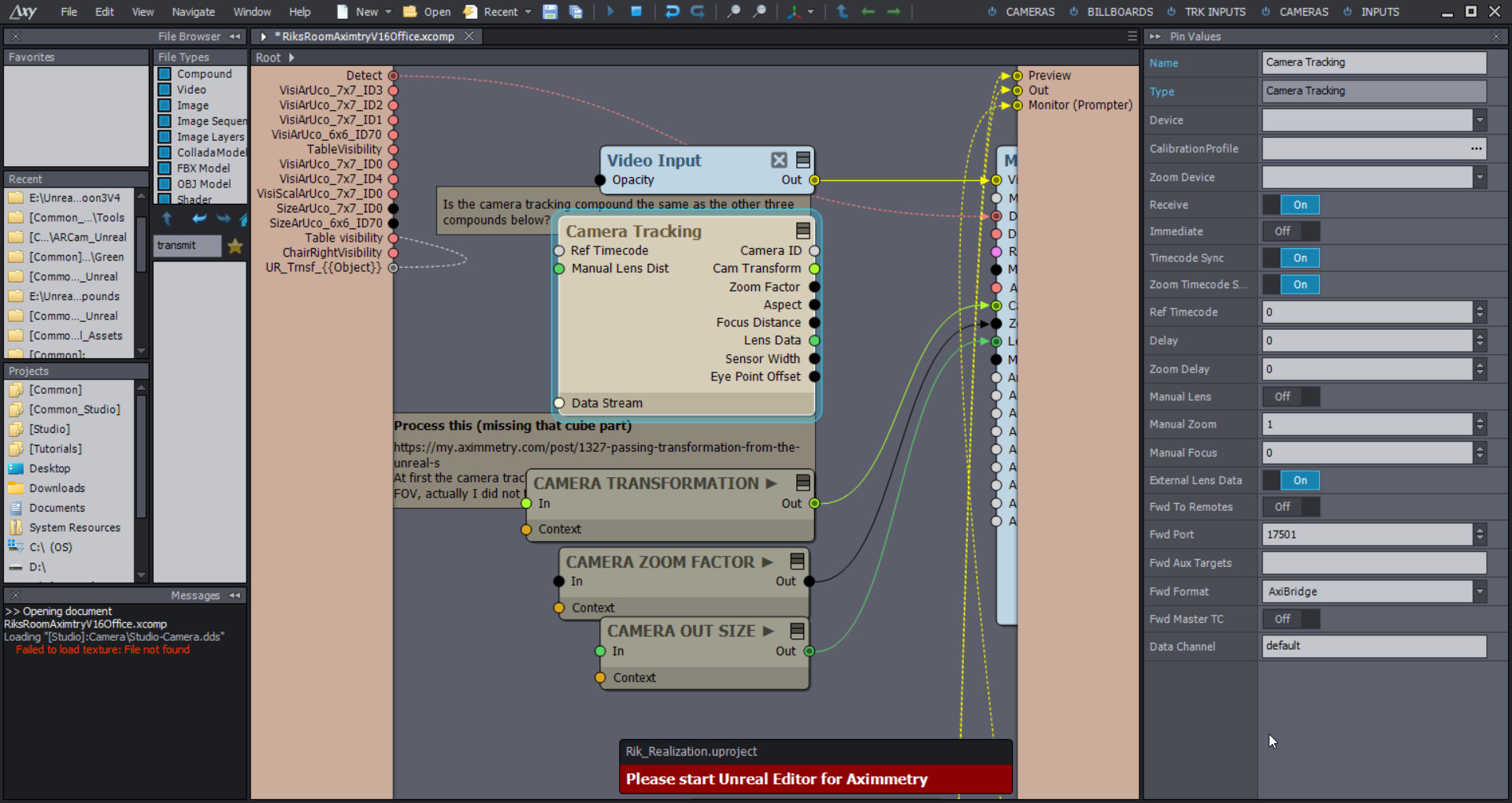 Passing Transformation from the Unreal Scene - default position not working