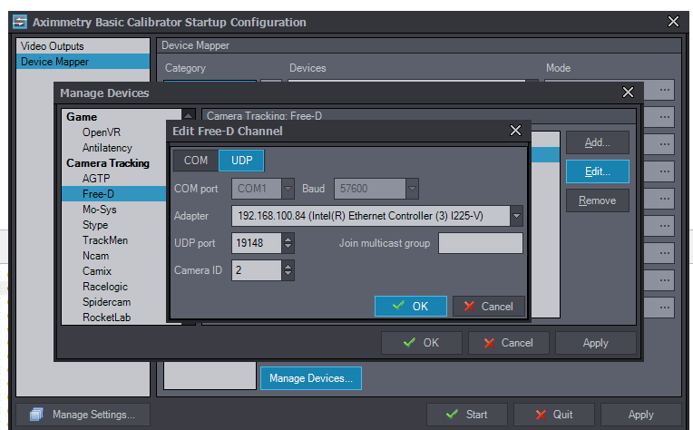 Issues with Free D data in Basic Calibrator