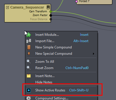 Resetting V CAM to start position in the background