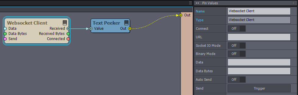 No data from data field inside of Websocket Client module