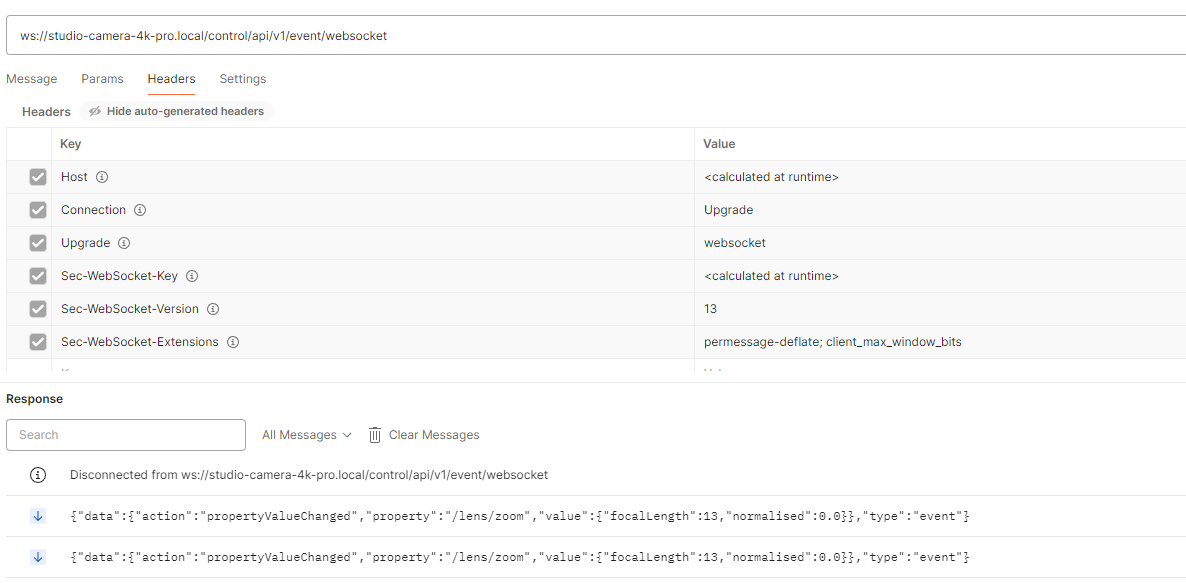 No data from data field inside of Websocket Client module