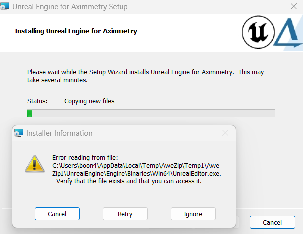 Problem Installing Unreal Engi | Forum | Aximmetry