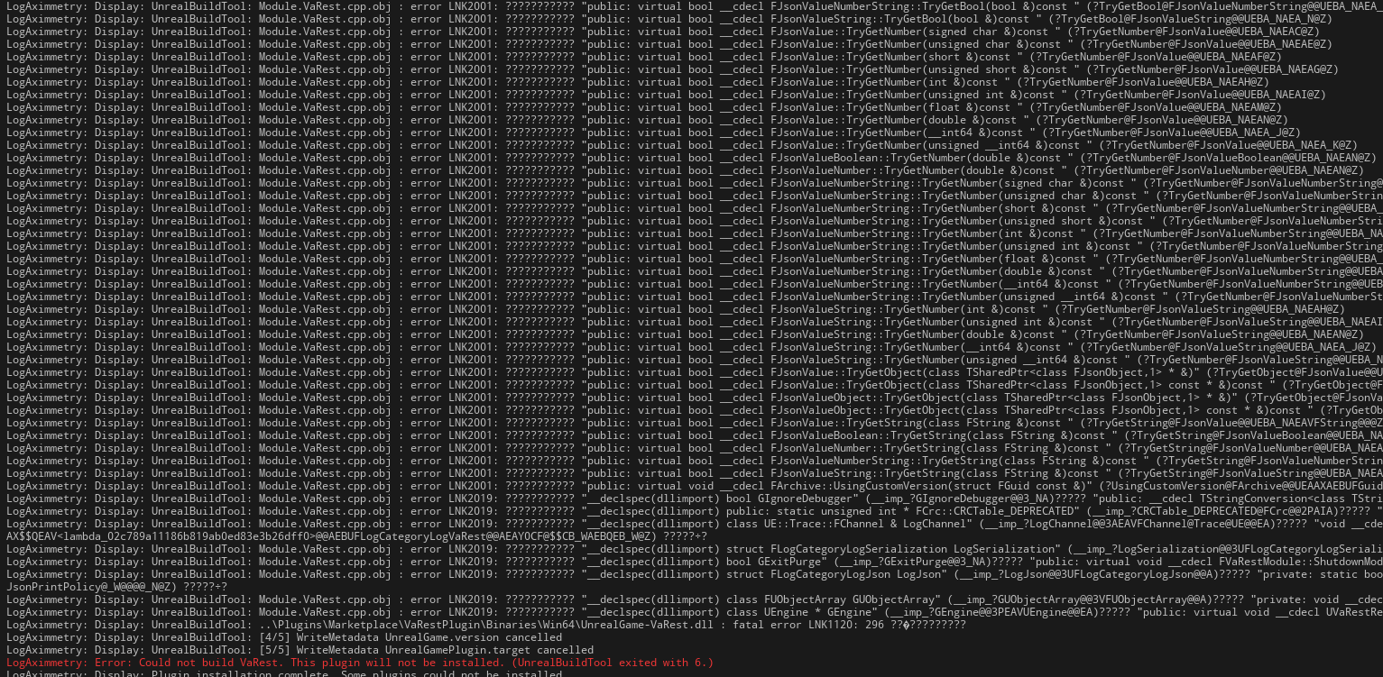 UE5.1 Plugin安装报错，error LNK | Forum | Aximmetry