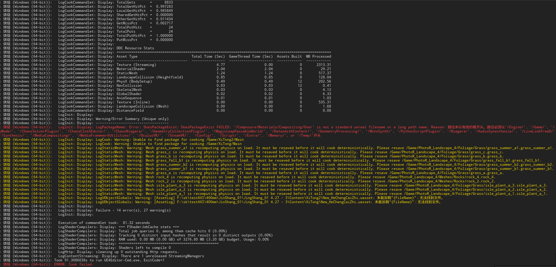 UE工程烘焙失败 | Forum | Aximmetry