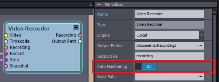 Is there a function to automatically divide the recorded file?