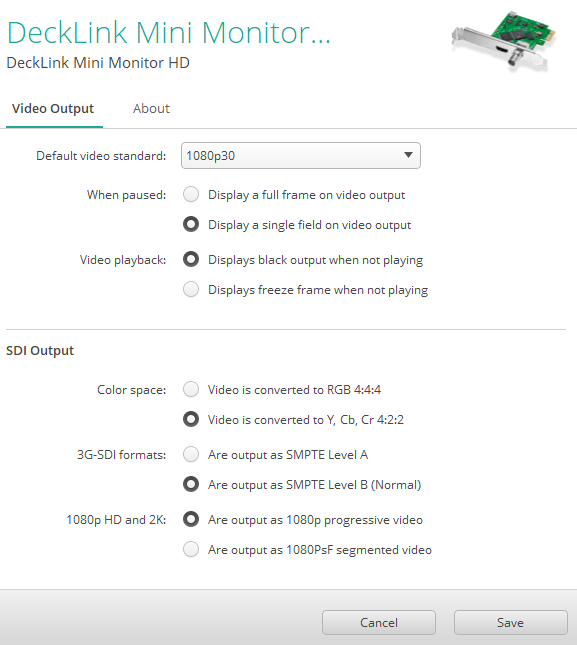 BlackMagic Decklink Mini Monitor HD - Fix drive compatibiliy