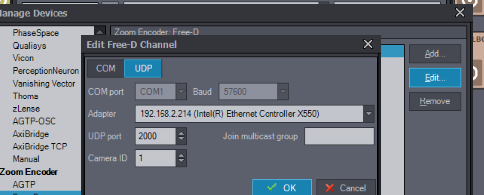 Camera tracking and zoom encoder issue