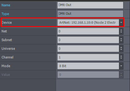 DMX in/out fixture control in aximmetry composer studio