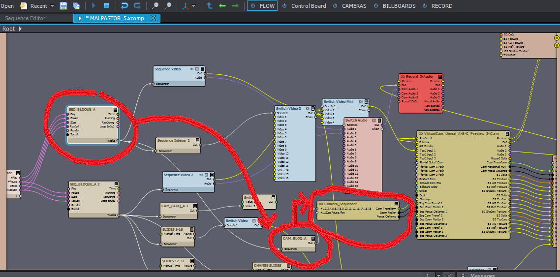 camera sequencer xcomp not appearing as it should