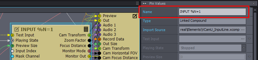 Set transformation pin : Compound cannot nested pins. PlayLists can.