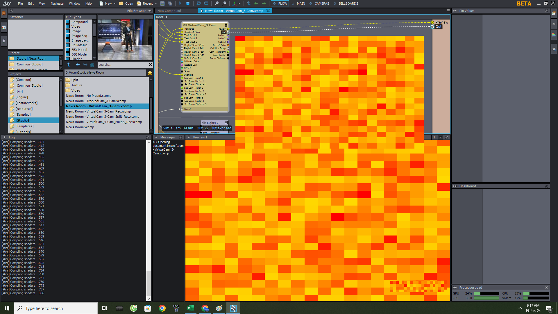 Preview and Output on Axim 2024.2.0 issue