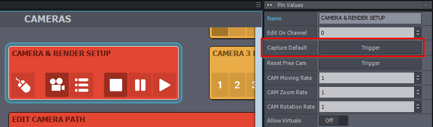 How to enter the scene coordinates at point A and B in the camera motion path. Large scenes are difficult to find with a mouse.