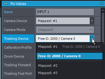 Cant assign a  Calibration profile  inthe Input  of  Tracked  cam