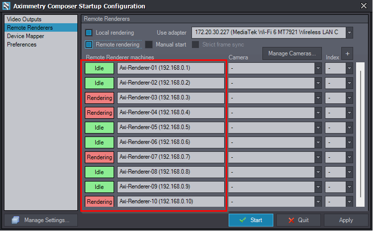 Multi machine for multi camera tracking