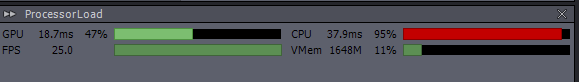 CPU load on Aximmetry 2024.3.0