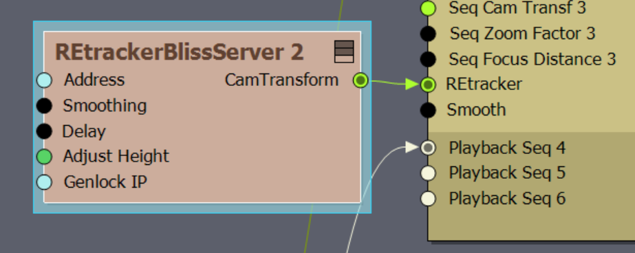 Issue using the playback feature with a tracked camera