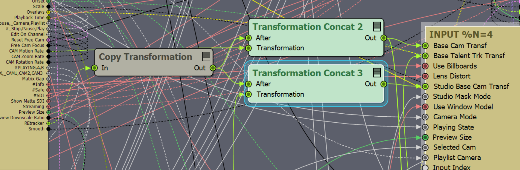 Issue using the playback feature with a tracked camera