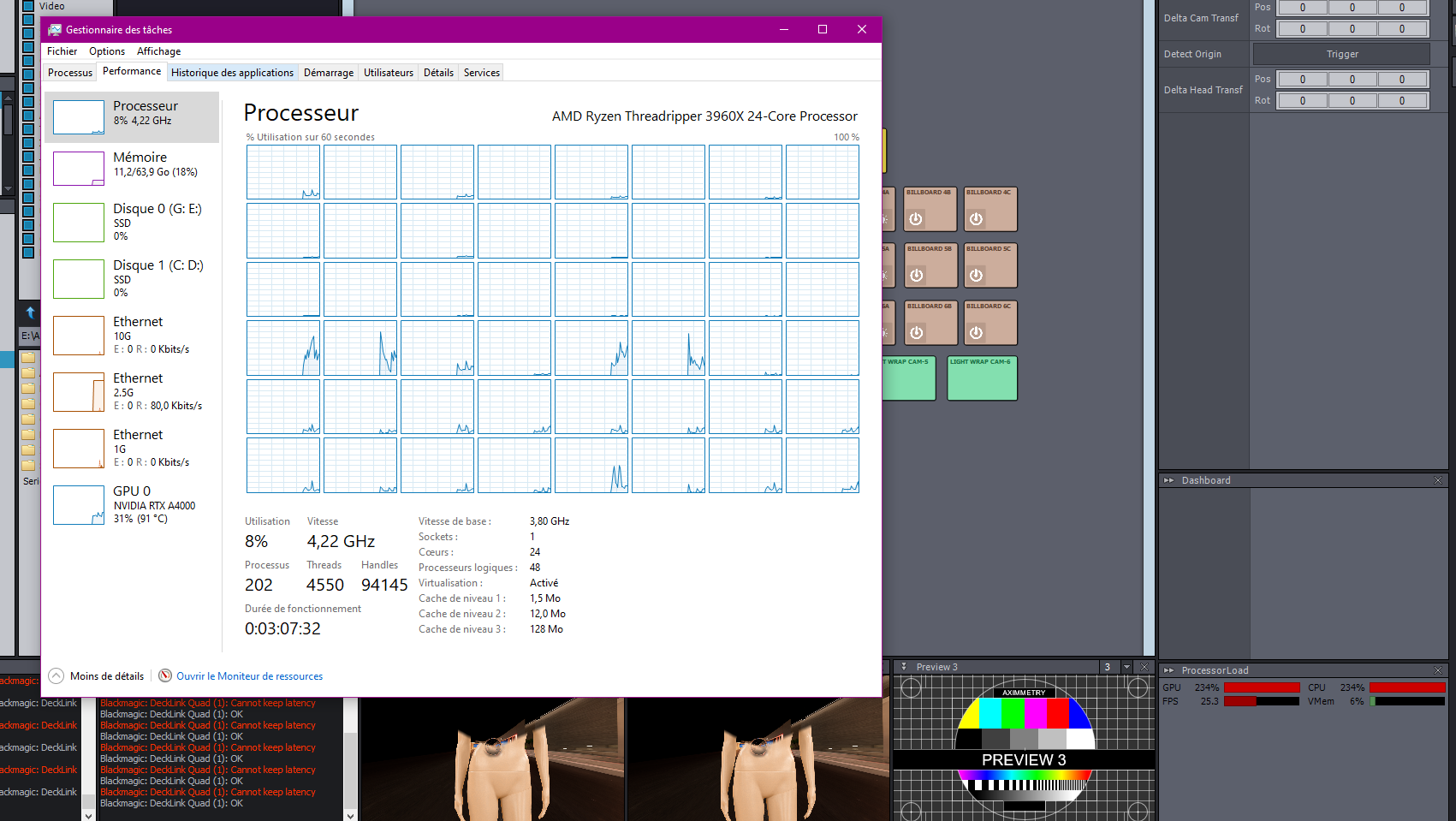 Huge difference between ProcessorLoad and Windows Performances