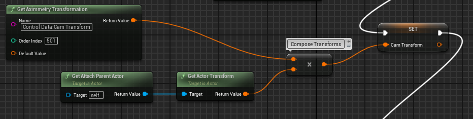 how to tilt and pan the camera freely while I track moving cube with Aximmetry_Tracked_Cam？